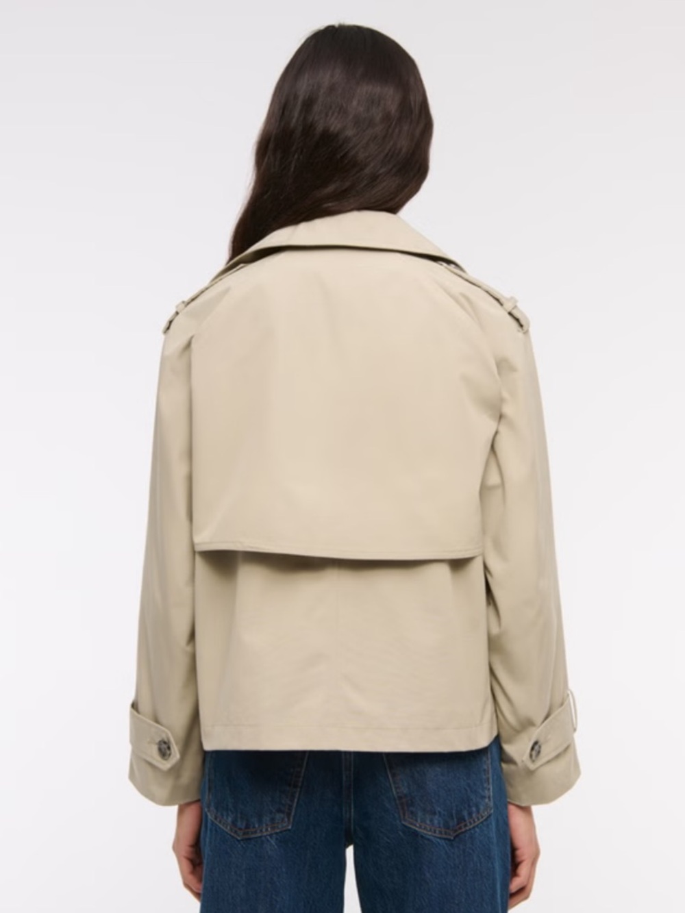 Abercrombie & Fitch Relaxed Short Trench Coat - Picture 6 of 12
